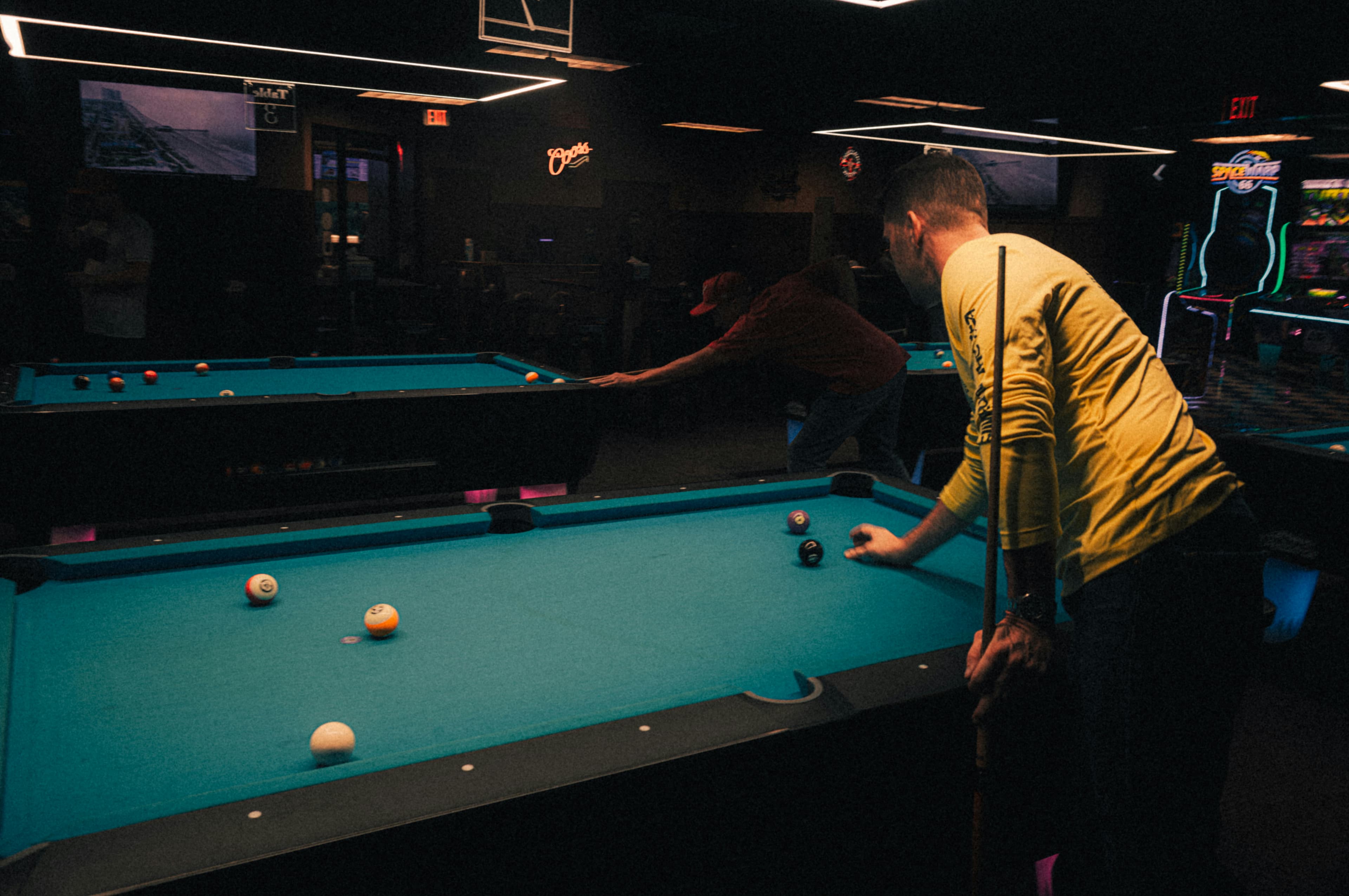 Unhurried games, late hours.